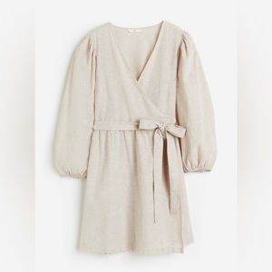 H&M linen wrap dress